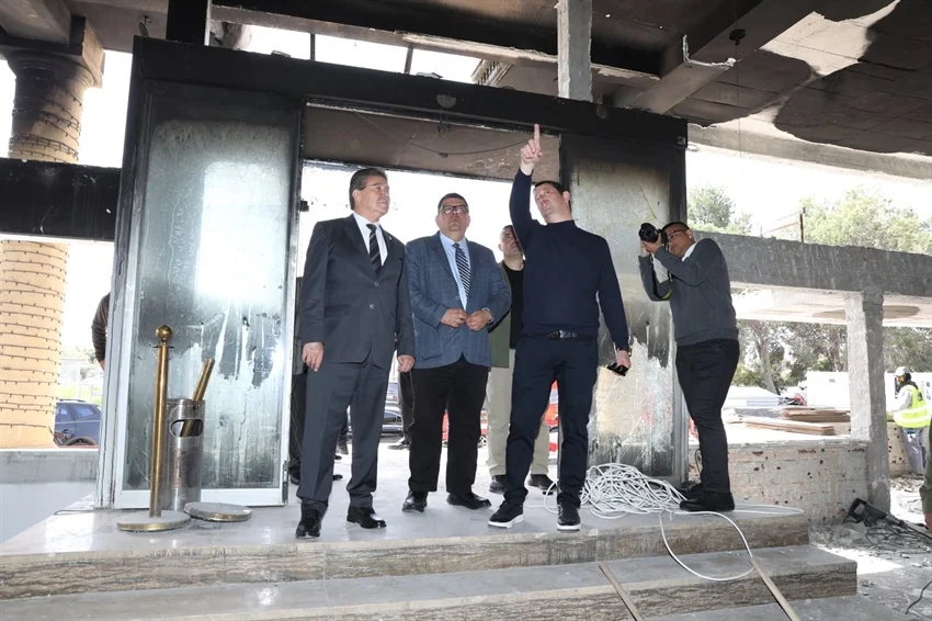 Yangından zarar gören işletmelere destek ziyareti